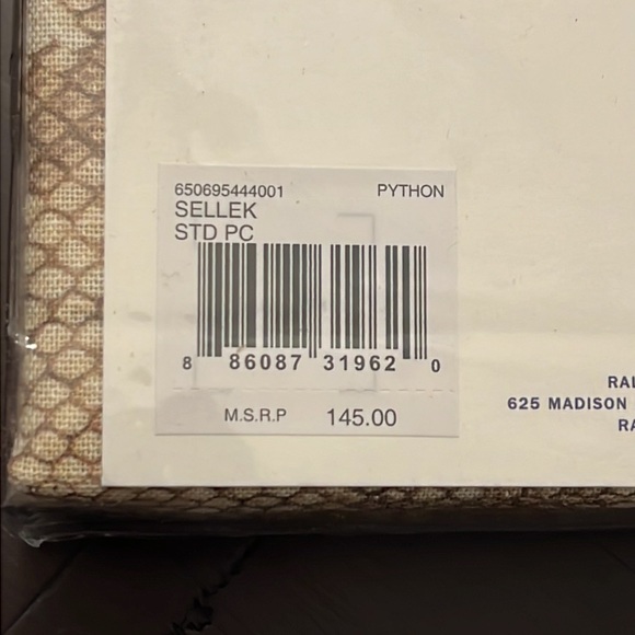 Ralph Lauren Sellek Python Standard Pillowcases X 2 new - Picture 5 of 8
